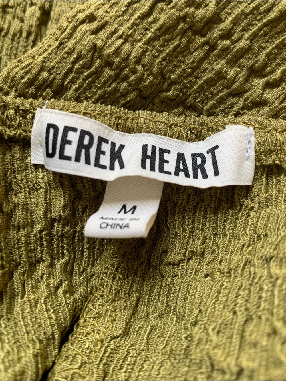 Derek Heart Y2K Moss Green Textured Baby Doll Retro Maxi Dress Size M - Picture 9 of 11